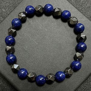 Bracelet en pierre naturelle avec perles de verre colorées, bouclier énergétique négatif, article professionnel à marge d'profit élevée, support de lot mixte - Product Image 3