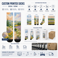Chaussettes de sport personnalisées OEM sans couture, respirantes, à séchage rapide, absorbant la transpiration, résistantes aux déchirures, imprimées, chaussettes d'automne