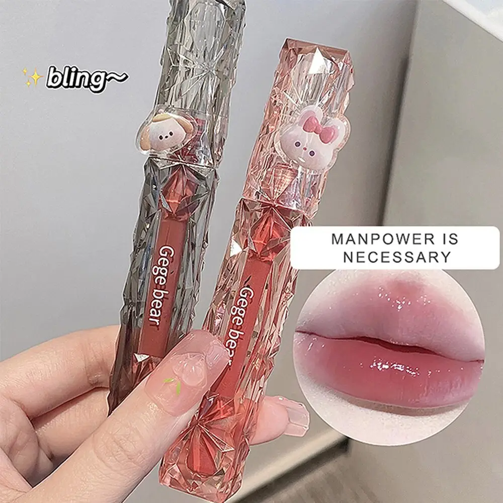 Diamond Mirror Lip Glaze Hidratante Acuoso Lip Gloss Translúcido Jelly Liquid Lipstick