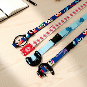 Wholesale Custom Offset Printing Polyester Eco-Friendly Water Bottle Holder Lanyard with Hook Neck Free Sample