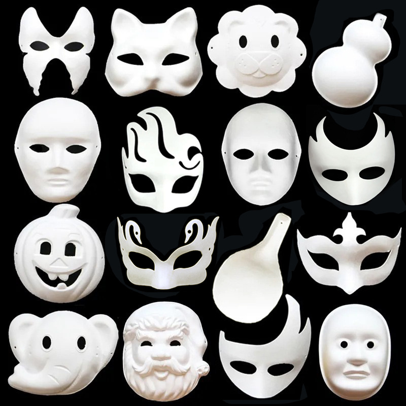 Masque embryon blanc-mélange aléatoire-corde et masque séparés