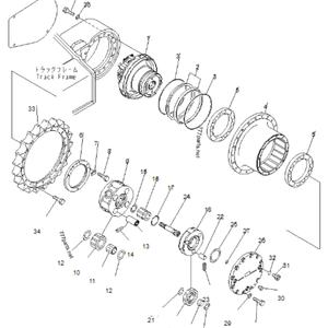 Moteur de translation final pour excavatrice Komatsu PC200LC-7 (références 708-8F-00171, 708-8F-00211) - Product Image 2
