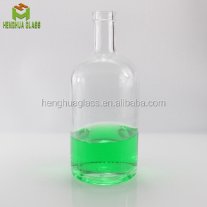 <span class=keywords><strong>Bouteille</strong></span> de vodka en verre super flint personnalisée de 1000 ml, 1 L, 1 litre, 32 oz, ronde, pour <span class=keywords><strong>rhum</strong></span>, whisky, gin, spiritueux, liqueur, avec bouchon - Product Image 3