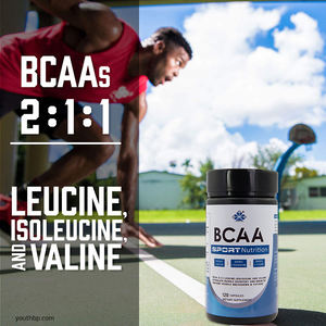 อาหารเสริมสำหรับการเจริญเติบโตของกล้ามเนื้อที่ดีที่สุด บีซีเอเอ สูตร 2:1:1 แอล-ลีวีน แอล-ไอโซลีวีน แอล-วาลีน 120 แคปซูล ISO - Product Image 3