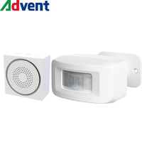Mini détecteur de mouvement infrarouge PIR, capteur d'alarme sans fil avec sonnette sans fil colorée, systèmes d'alarme, sonnette sans fil intelligente