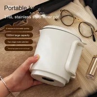 Bouilloire électrique portable design moderne mini chaudière à eau pliable en acier inoxydable pour la maison et les affaires, les voyages et le thé
