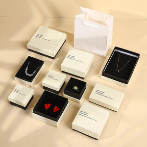 Caja de Joyería Rectangular Personalizada con Tapa Cielo y Tierra, Forro de Gamuza, Embalaje de Papel Reciclable, Tamaño y Color Personalizables, Moderna - Product Image 1