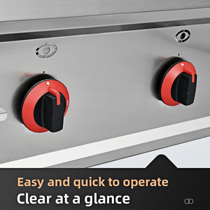 Cuisinière à gaz commerciale en acier inoxydable pour frites, steaks et œufs frits, 1 à 4 brûleurs avec contrôle de température indépendant, friteuse barbecue - Product Image 4