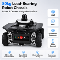Châssis de robot Senfar 80 kg pour intérieur/extérieur avec navigation autonome et suspension indépendante à 4 roues pour la logistique AGV/UGV