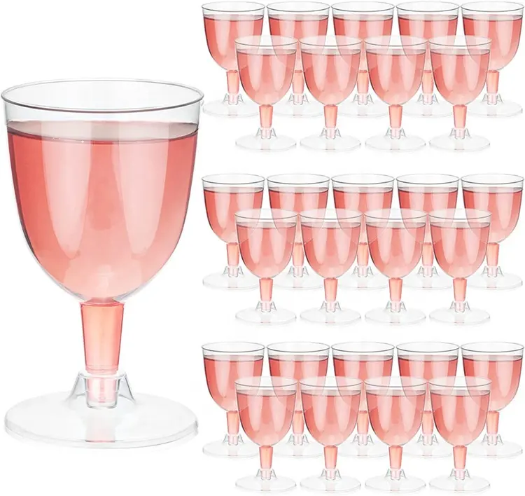 5 унций прозрачные полипропиленовые чашки для вечеринки одноразовые многоразовые пластиковые стаканчики для сока пластиковые чашки для красного вина с ручками