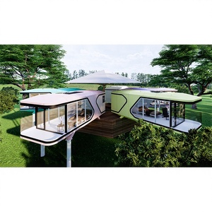 Casa Cápsula con Estructura de Acero Galvanizado, 38 Pies Cuadrados, Dos Dormitorios, Impermeable, Ecológica, Duradera, Fácil Instalación, Prefabricada, de Lujo - Product Image 1