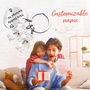 Portachiavi moda personalizzata in acciaio inossidabile all'ingrosso regali incisi testo ispiratore portachiavi in metallo coppie altri portachiavi - Product Image 5