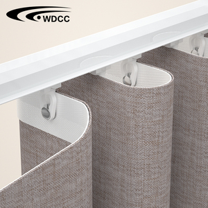 Ceiling Ripple <strong>Rails</strong> Accessories Fold Tape Aluminum Glide Track and Wavy Manual Wave Tracks Rod Curtain <strong>Rail</strong> - Product Image 5