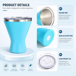 Verre à martini isotherme en acier inoxydable de 10 oz avec logo personnalisé pour piscine, plage, patio, fête - Product Image 3