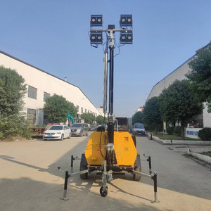 Remorque d'éclairage mobile, tour d'éclairage LED extensible de 9 m avec rotation à 360 degrés pour utilisation en cas d'urgence - Product Image 3