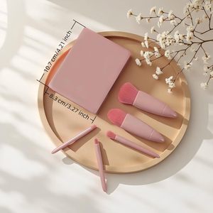 Home Travel Wholesale High Quality Private Label Custom Logo Professional Mini Face Makeup Brush Set with Mirror Box Nylon - Product Image 6