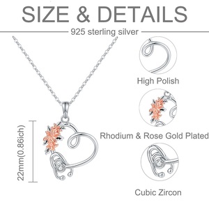 Stethoscope <strong>Necklace</strong> 925 Sterling Silver Heart <strong>Lily</strong> Stethoscope Jewelry Gifts for Nurse Graduation Medical Student Doctor - Product Image 6