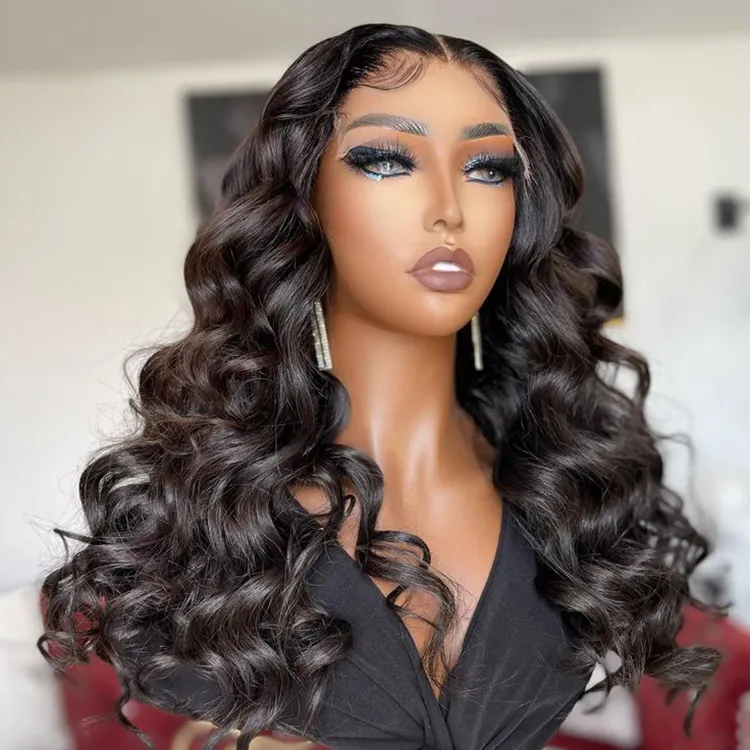 Pre Plucked Natural Hairline Virgin Original Human Hair Lace Front Wigs 20 18 14 Inch Remy Body Wave Wig