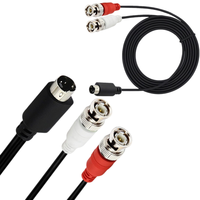 DVD PC TV Mini-DIN 4-Pin S-Video Stecker auf 2BNC Buchse Koaxial Twisted-Pair PVC-Ummantelung AV Audio-Video-Stromkabel