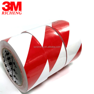 3m 767 an toàn sọc Vinyl băng nhựa nhiệt dẻo cảnh báo đường an toàn Quần Áo băng phản chiếu đánh dấu băng với màu đỏ trắng - Product Image 3