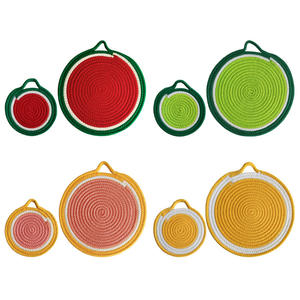 แผ่นรองจานกันความร้อนทรงกลม 18 ซม. 30 ซม. สีทึบ สำหรับใช้ในบ้าน - Product Image 4