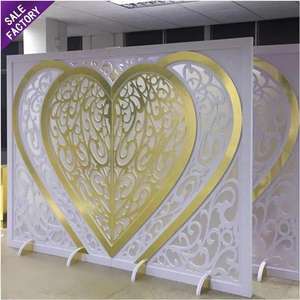 Decoración de Escenario a Precio de Fábrica, Soporte de Acrílico de 3 Paneles, Fondo de Flores para Boda - Product Image 5