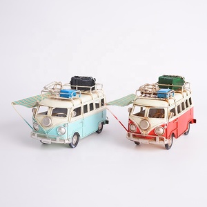 Modèle de Bus Vintage, aussi en métal, pour bagages, caravane, <span class=keywords><strong>Mini</strong></span> Bus en métal, décoration artisanale faite à la main, vente en gros, été 2020 - Product Image 3