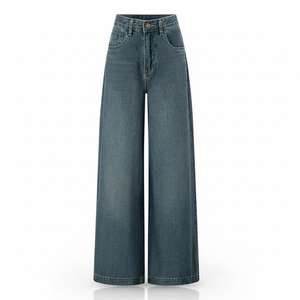 Jeans <span class=keywords><strong>de</strong></span> <span class=keywords><strong>mezclilla</strong></span> para <span class=keywords><strong>mujer</strong></span> <span class=keywords><strong>de</strong></span> cintura media, holgados, <span class=keywords><strong>de</strong></span> pierna ancha, estilo gótico, lavables, para streetwear - Product Image 2