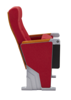 Chaise d'auditorium moderne, mobilier scolaire pliable, design écologique, matériaux en tissu, dimensions standard du siège, glissière