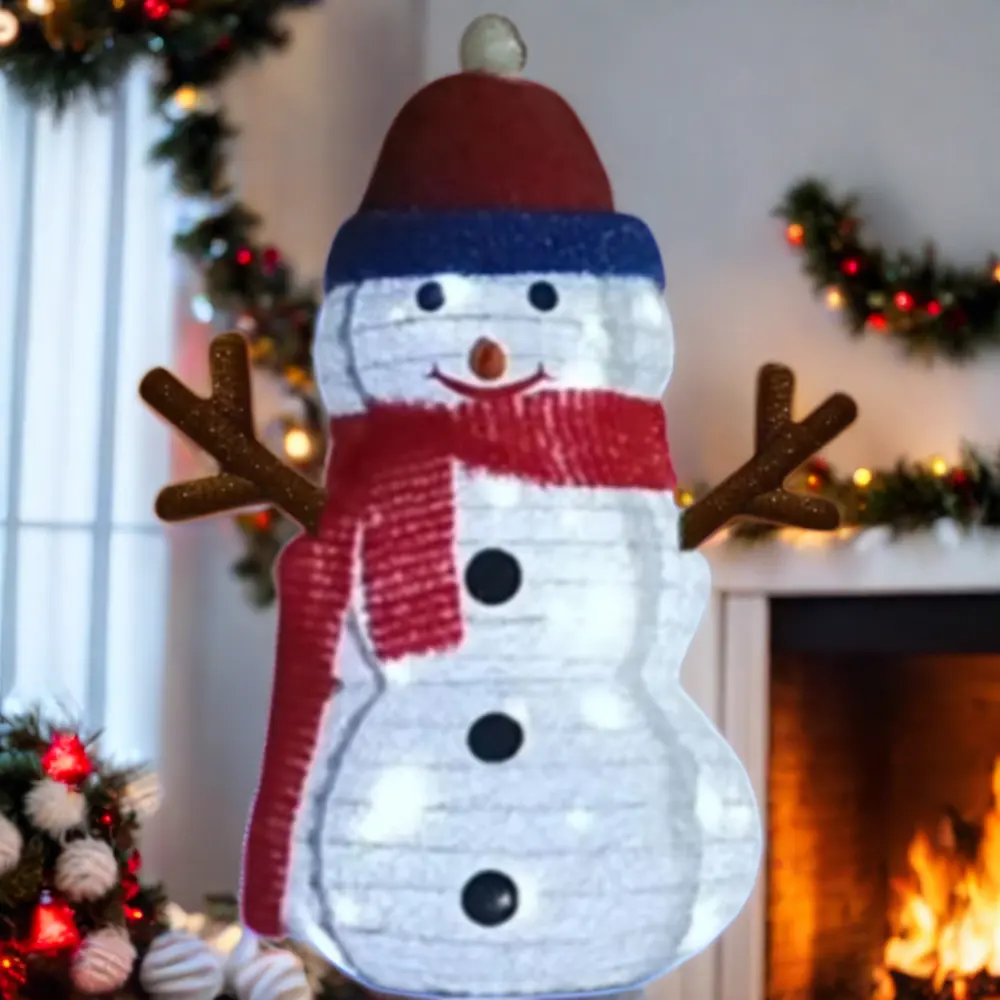 3DクリスマススノーマンライトLEDライトクリスマスDバレンタインデースノーボール照明名誉50クリスマスIp6christmasnowman Led 180cm60