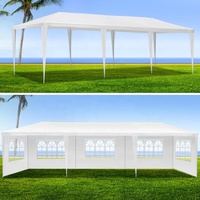 Tente de réception 3x9 à prix abordable pour mariages et événements extérieurs (avec 8 parois latérales amovibles) – Imperméable et écologique – Mobilier d'extérieur