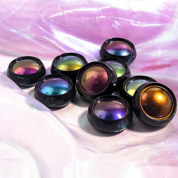 Ombretto Duochrome, camaleonte metallico Glitter Shimmer Eye Look facile da indossare pigmento ombretto multicanale ad alto pigmento