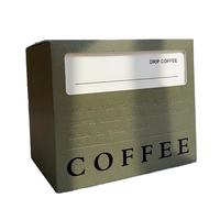 Boîte à café en carton auto-montable en papier artistique recyclable de luxe, estampage à chaud scintillant, emballage cadeau personnalisé pour le café et le thé