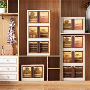 Bacs de rangement pliables empilables de grande capacité Conteneur pliable Organisateur <span class=keywords><strong>Cube</strong></span> Étagère d'armoire de rangement de cuisine en acier au carbone - Product Image 2