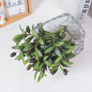 Offre Spéciale : Branche d'olivier artificielle à quatre branches en plastique, idéale pour centre de table de mariage, plantes vertes, branches d'olivier artificielles - Product Image 3