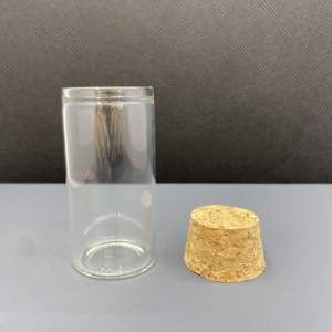 Flacons en verre transparent de 30 ml, tubes à essai avec bouchon en liège, bouteilles en verre vides - Product Image 3