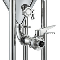 Cuve de Fermentation Conique 100L pour Brassage Domestique, Double Enveloppe Refroidie, en Acier Inoxydable 304 Brossé, Récipient sous Pression Chauffant