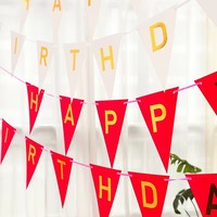 Guirlande de drapeaux en papier personnalisée avec lettres colorées, joyeux anniversaire, bannière de fête, accessoires de décoration