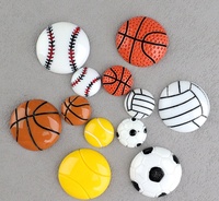 Mini maison de poupée en résine peinte à la main, écologique, en gros, pour la simulation de demi-terrain de basket-ball et de football, jouet DIY pour coque de téléphone portable