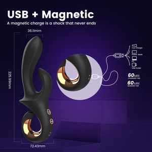 G Spot Clitoral <strong>Stimulator</strong> Rabbit Vibrator Wholesale <strong>Manufacturer</strong> 2025 New 2 In1 Double Vibration Adult Toy Dildo for Women - Product Image 6