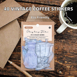 Ensemble d'autocollants vintage – Autocollants décoratifs modernes et esthétiques en papier pour scrapbooking, bullet journals, agendas et voyages - Product Image 2