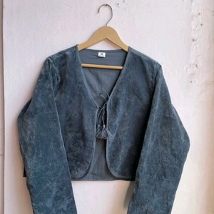Women Cotton Velvet Jacket Solid Color Tassel <b>Cardigan</b> Knitted Outerwear Casual Winter Coat - Product Image 1