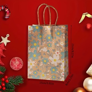 Bolsa de Papel Kraft Personalizada, Ecológica, Biodegradable <span class=keywords><strong>y</strong></span> Reciclable con Asa para Comida para Llevar, Panadería, Regalos <span class=keywords><strong>y</strong></span> Envoltura - Product Image 5