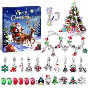 Kit de Fabricación de Joyería DIY al por Mayor, Cuentas de Acero Inoxidable, Dijes para Pulseras, Suministros, Envío Gratis, Accesorios de Moda, Navidad - Product Image 1