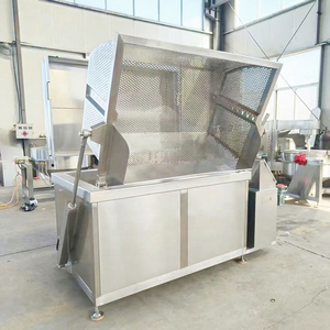 Olla de blanqueamiento automática comercial de producción masiva, olla industrial basculante con cesta elevadora para procesamiento de alimentos en restaurantes - Product Image 1