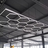 Vente directe d'usine Hexagonal 14 Grille Plafond Détail Nid D'abeille LED Lumière pour Commercial Auto Show LED Garage Work Light