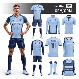 Completi Personalizzabili per Squadre di Calcio 100% Poliestere con Colletto Rialzato, Asciugatura Rapida, Unisex, per Allenamento Sportivo, con Numeri e Logo della Squadra - Product Image 4