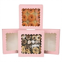 Scatole per Pasticceria in Carta Riciclata Ecologica, Confezioni per Ciambelle, Mini Torte, Fette di Torta, Dessert con Finestra Trasparente