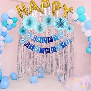 Vendita calda Pet Puppy Dog bandiere personalizzate buon compleanno Banner bandiera cane festa di compleanno forniture decorazioni