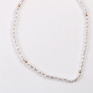 Accesorios de Moda, Collares de Perlas de Agua Dulce, Joyería, Collar de Perlas Doradas de Acero Inoxidable para Mujer - Product Image 2
